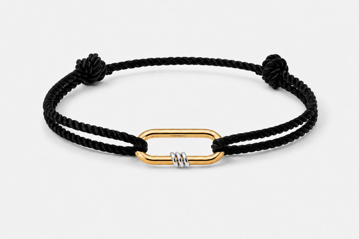 NEXUS Cord Bracelet — Obsidian Black