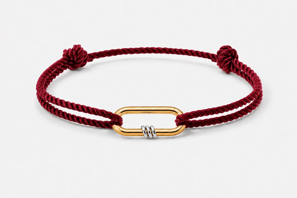 NEXUS Cord Bracelet — Garnet Red
