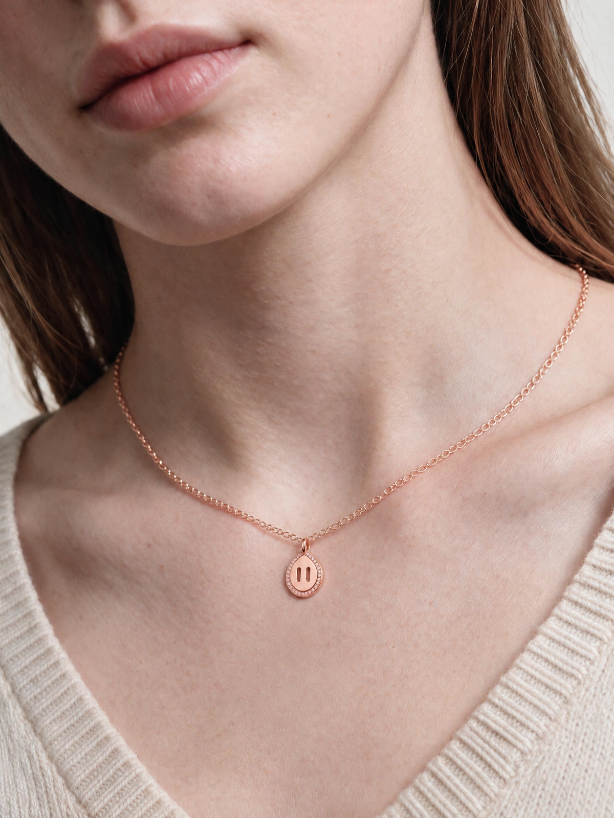 Venustas Gemina Signature Pavé Necklace
