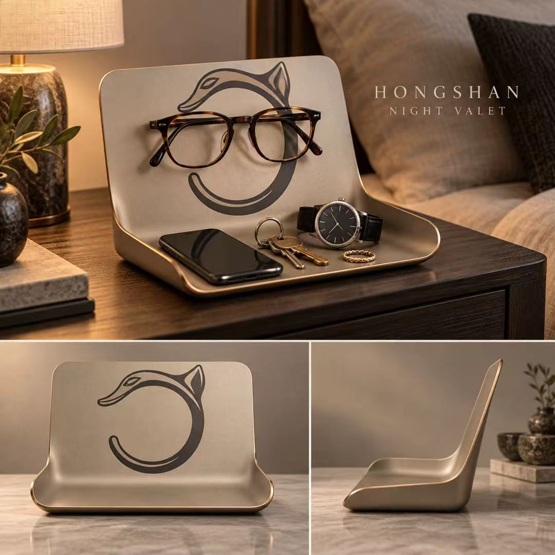 HONGSHAN Night Valet desktop organizer holding glasses phone watch and keys