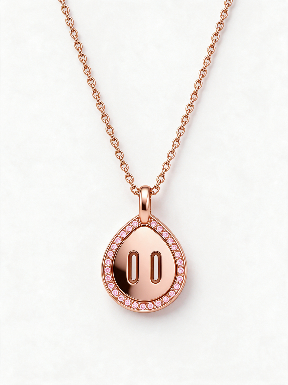 Venustas Gemina Drop Pavé Necklace