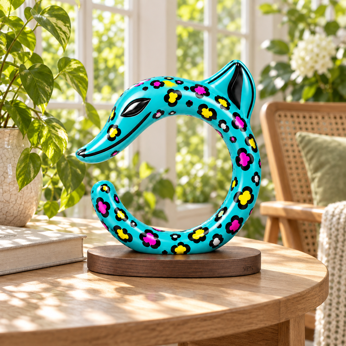 HONGSHAN C-Dragon Sculpture 鈥?Turquoise Bloom