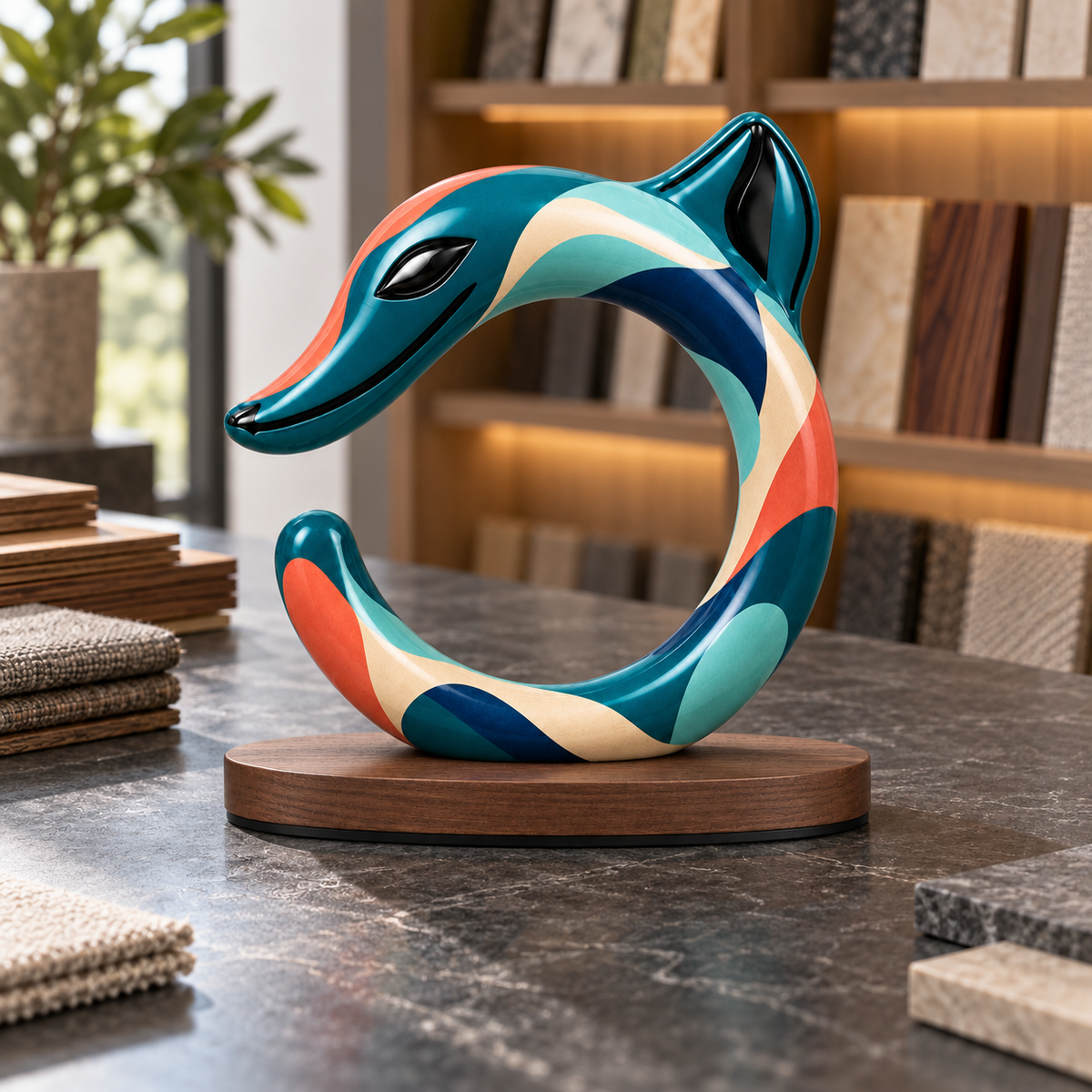 HONGSHAN C-Dragon Sculpture 鈥?Coastal Flow