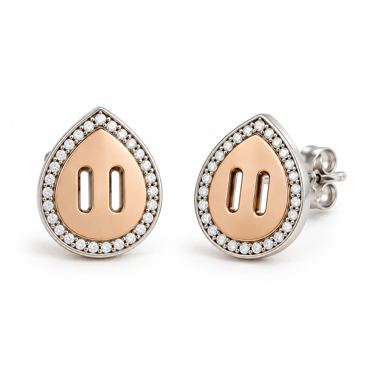 Venustas Gemina Drop Stud Earrings