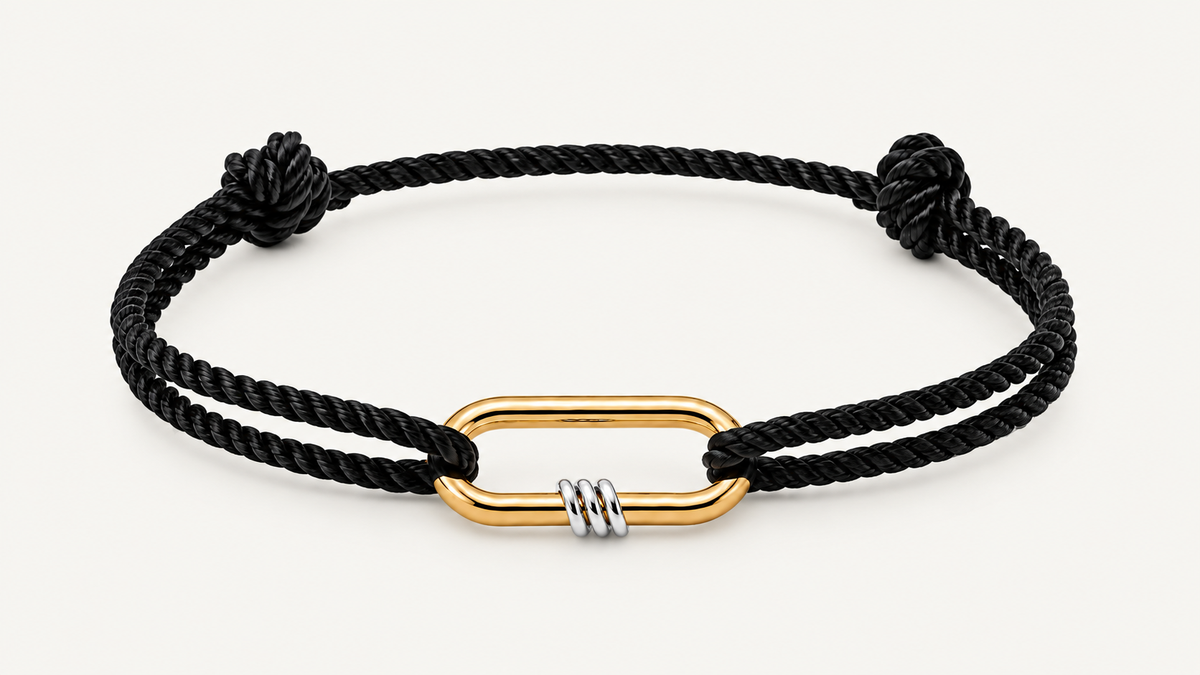 NEXUS Cord Bracelet — Obsidian Black