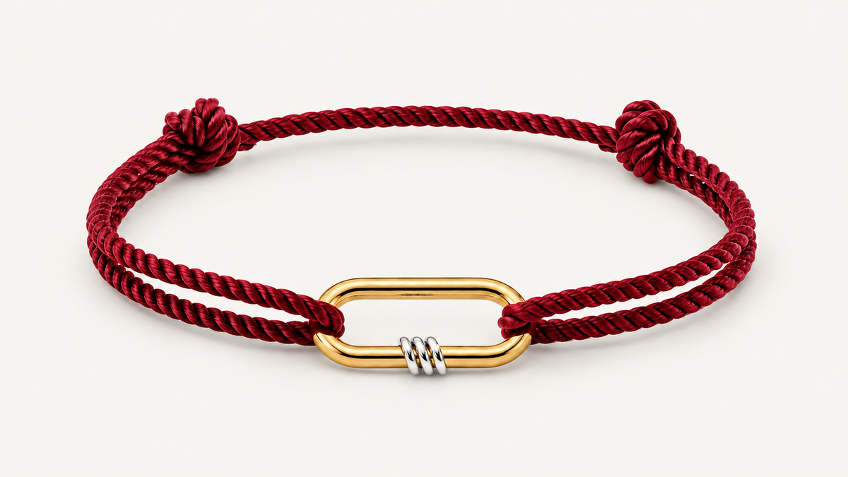 NEXUS Cord Bracelet — Garnet Red