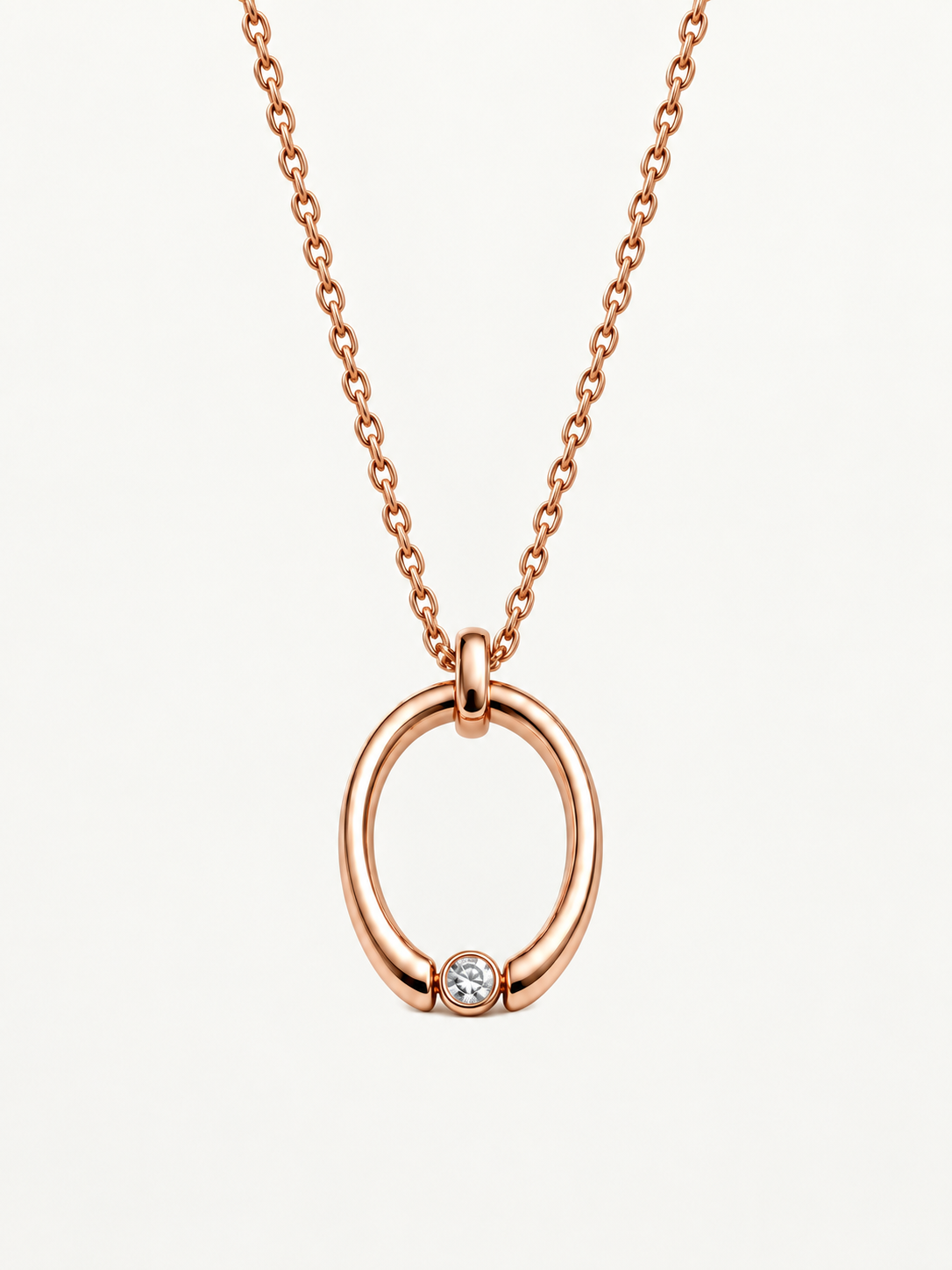 Eternal Horseshoe Round-Cut Necklace