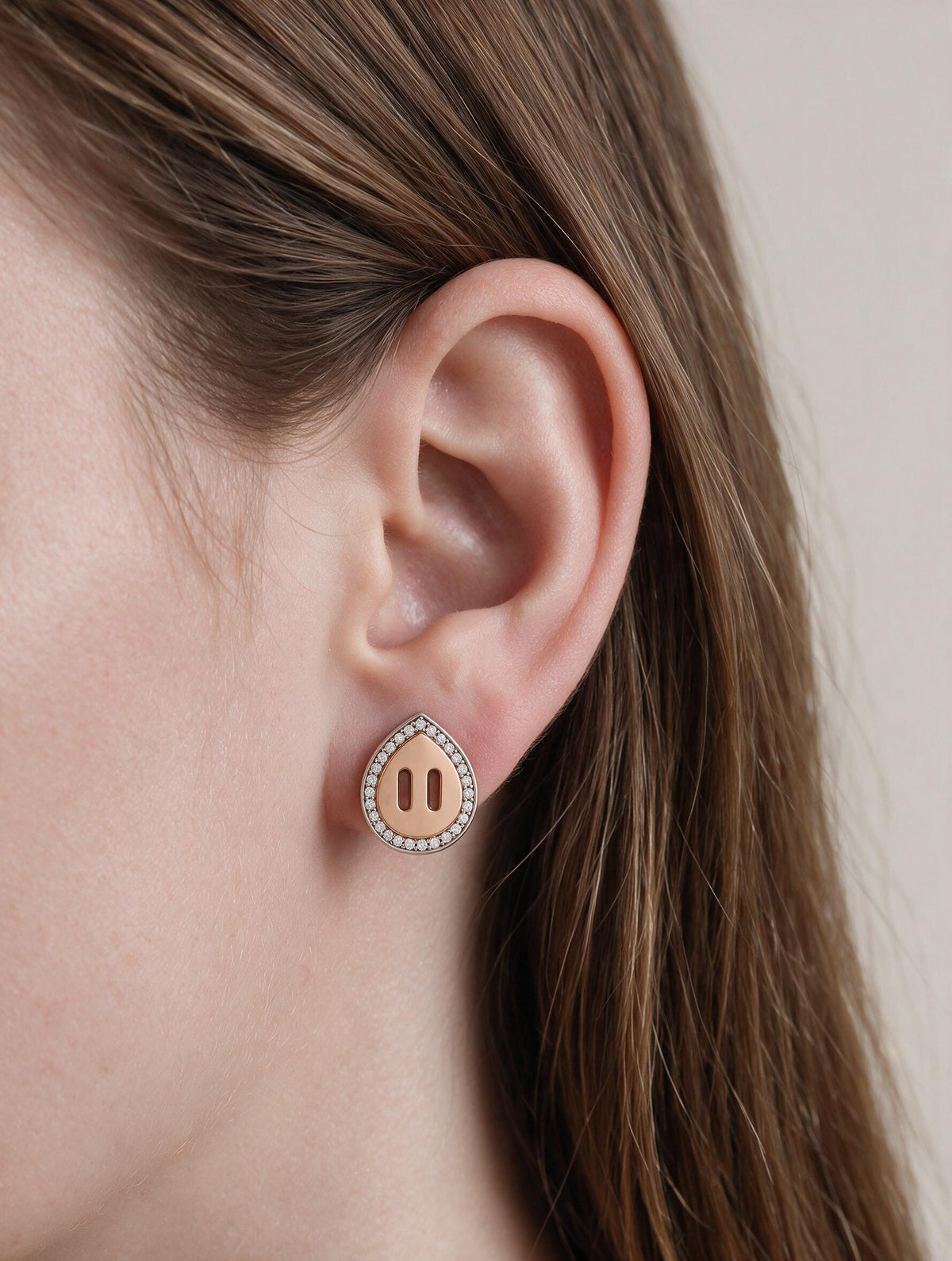 Venustas Gemina Drop Stud Earrings