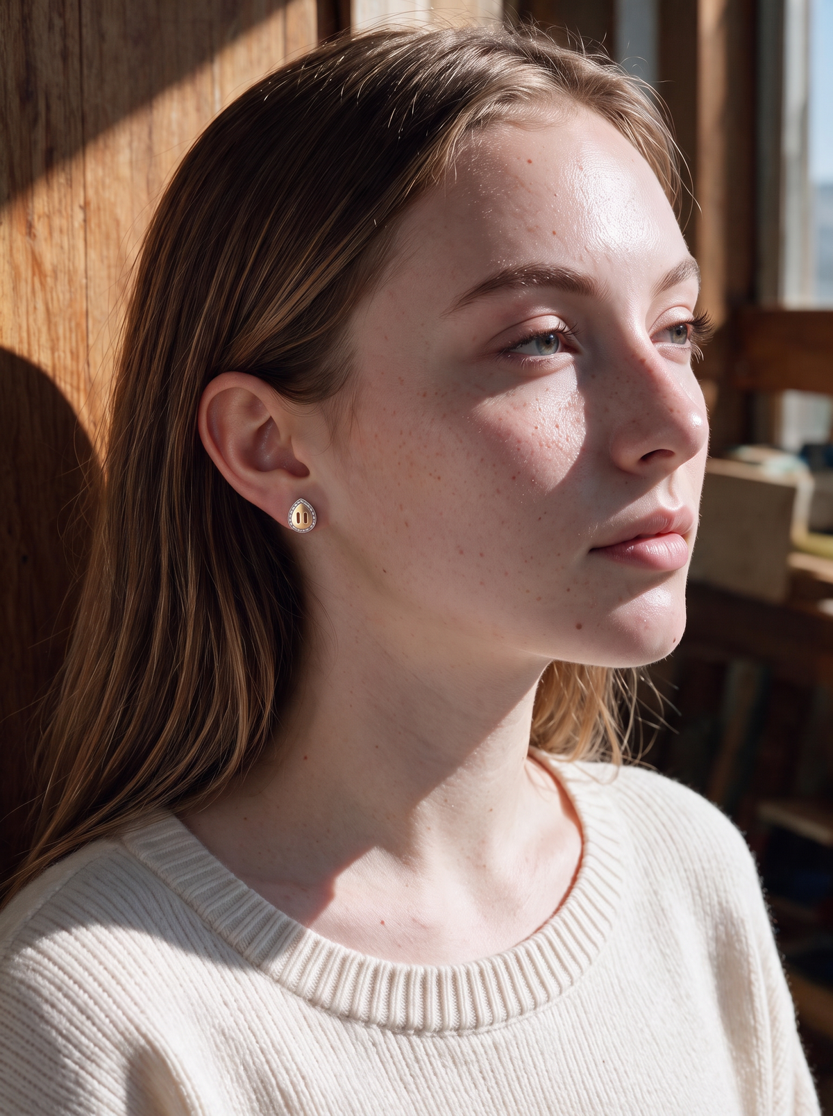 Venustas Gemina Drop Stud Earrings