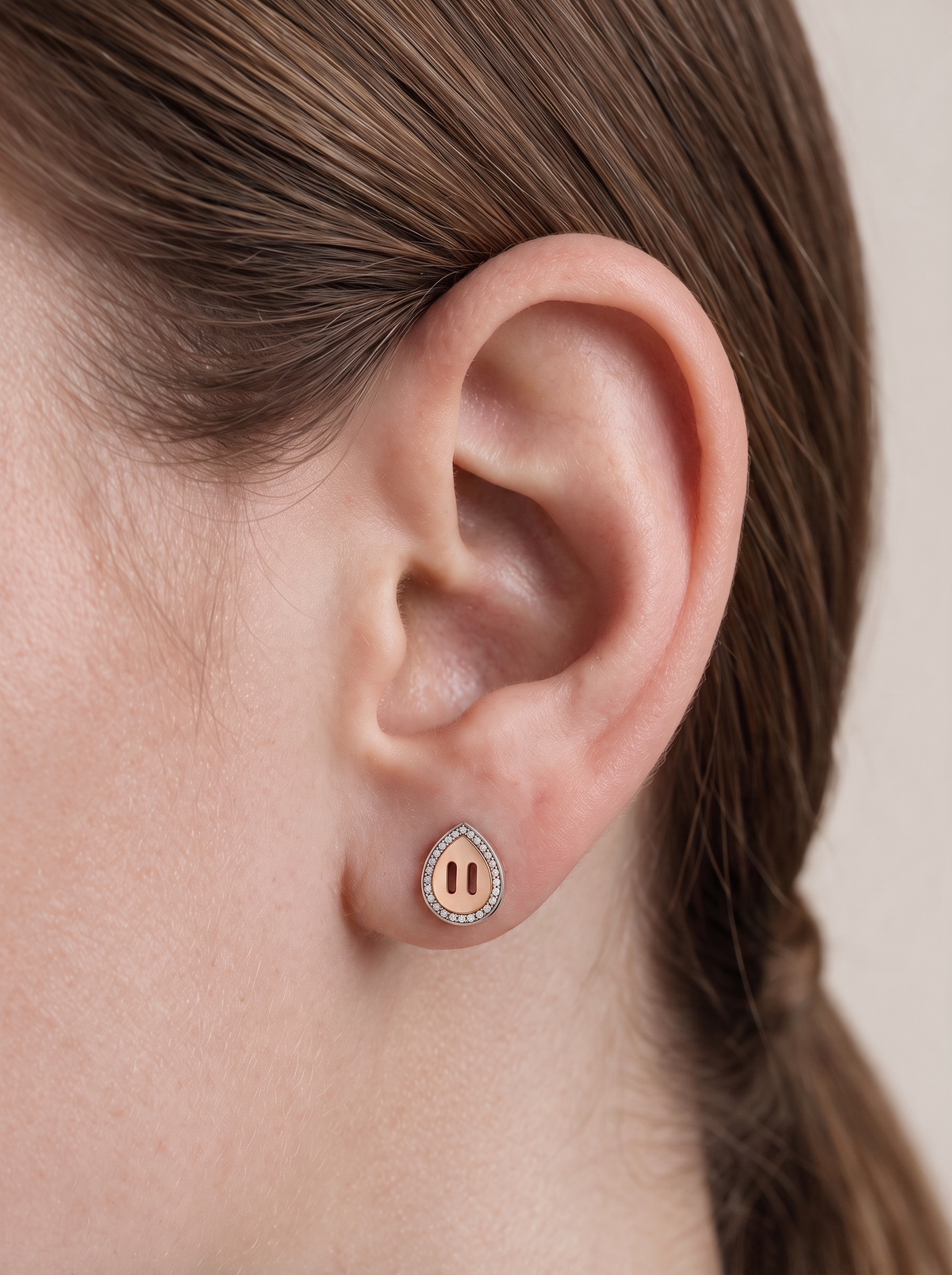 Venustas Gemina Drop Stud Earrings