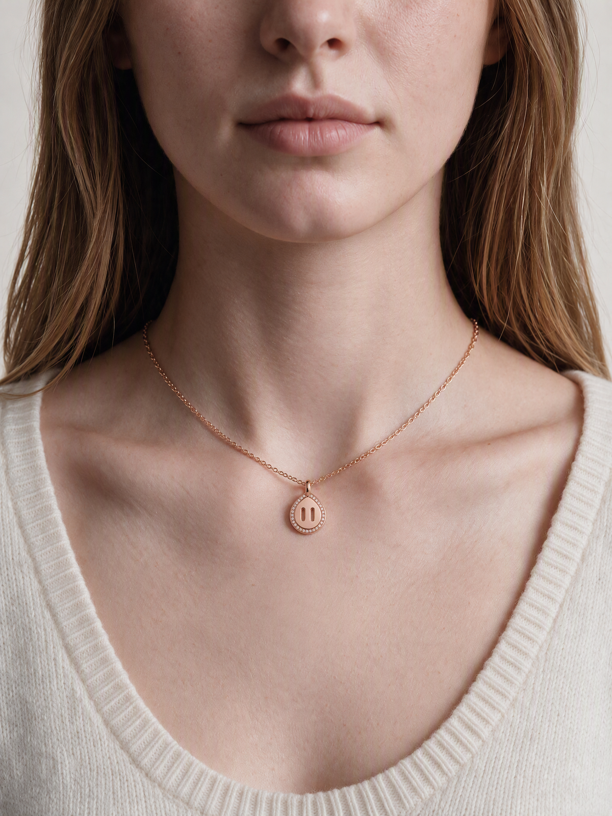 Venustas Gemina Signature Pavé Necklace
