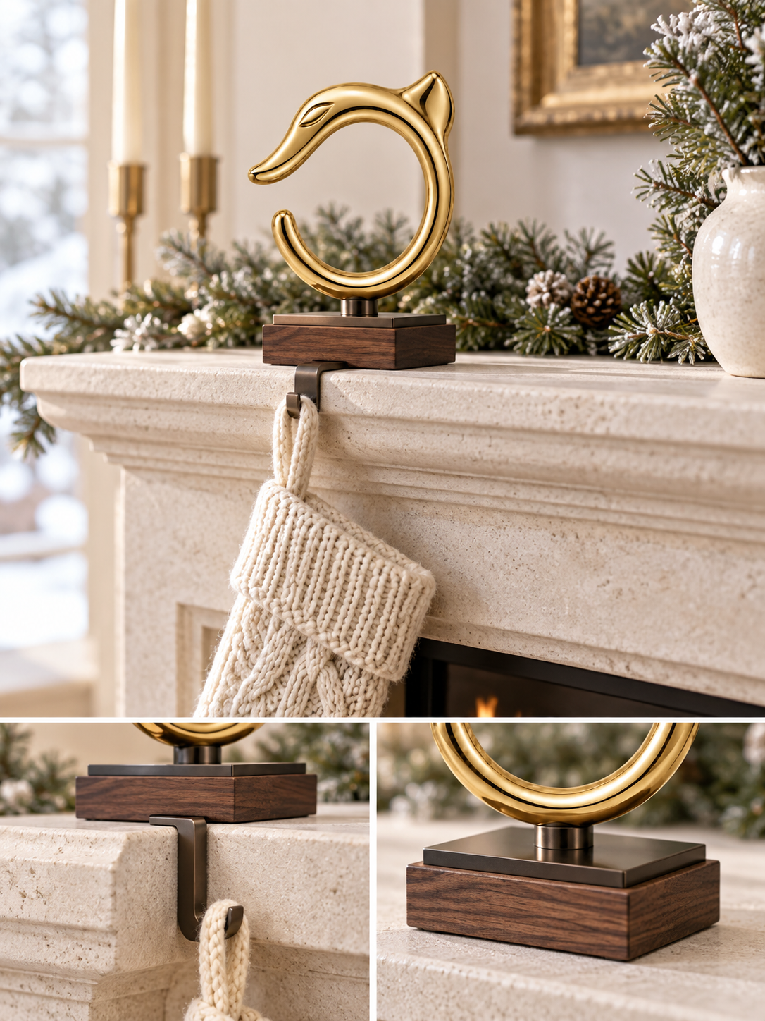 Gold VESPERON Dragon Lineage sculpture on a mantel