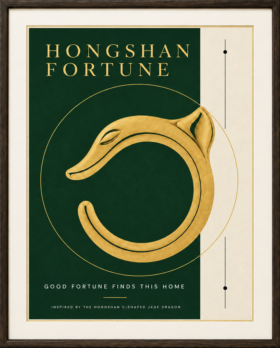 Hongshan Fortune framed artwork